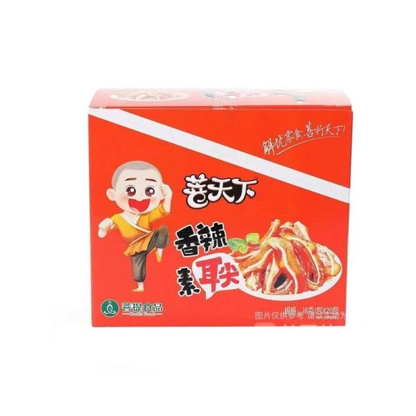 菩提18克香辣素耳尖（整盒20小包）解馋零食