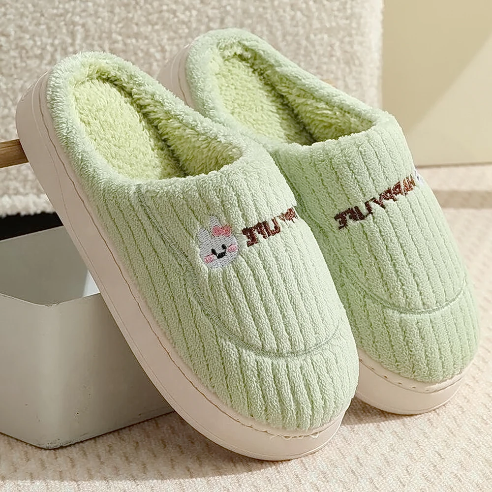 情侣棉拖鞋女秋冬季室内家防滑厚底可外穿踩屎感毛毛绒保暖男居家