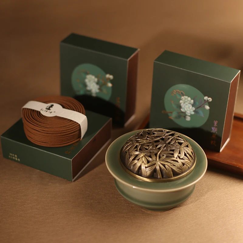 【郑师傅】茉默无蚊 阿信香炉配手工制香家用客厅香薰好闻盘香燃4h