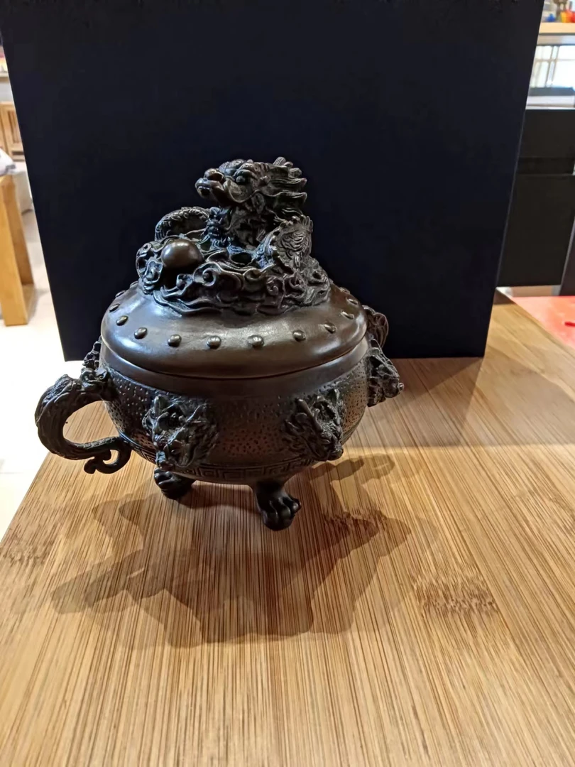 【鄭师傅】吴震中大师炉 手作苏作紫铜 香炉