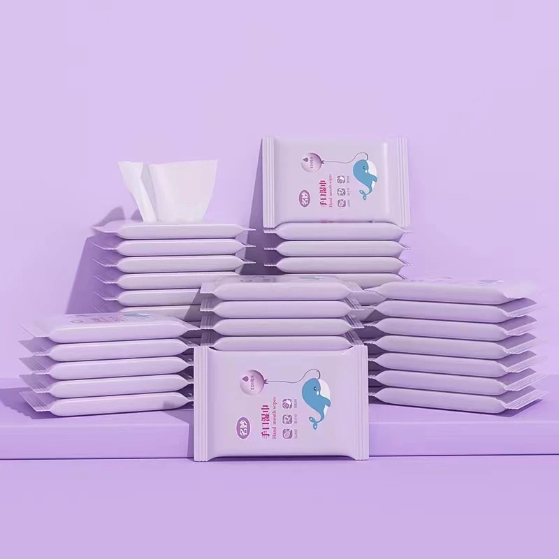 迷你小包湿巾批发便携装清洁湿巾纸随身10片装一次性十片无香湿巾
