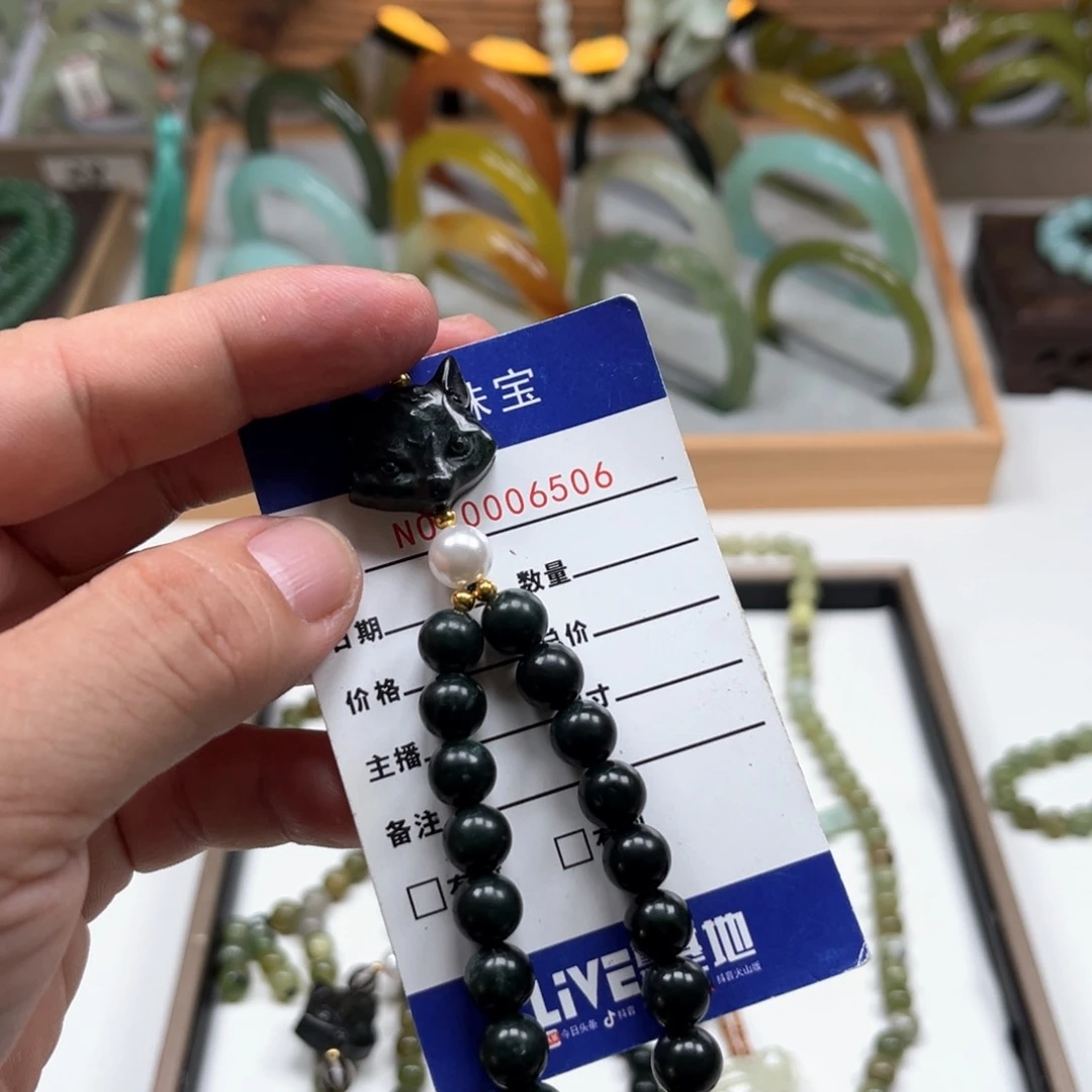 蛇纹石玉手链未镶嵌闲*