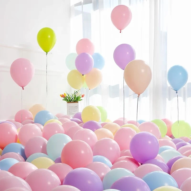 加厚马卡龙气球10寸儿童玩具生日布置装饰网红浪漫糖果系店庆活动