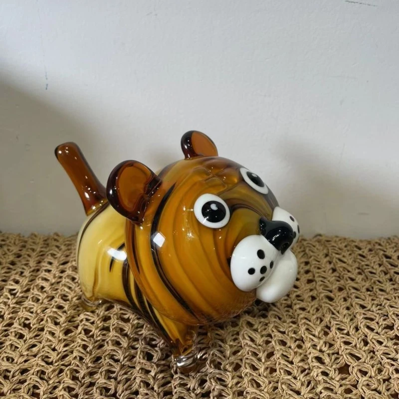 屋里进家居好物推荐北欧风摆件家居客厅装饰品工艺品琉璃动物老虎