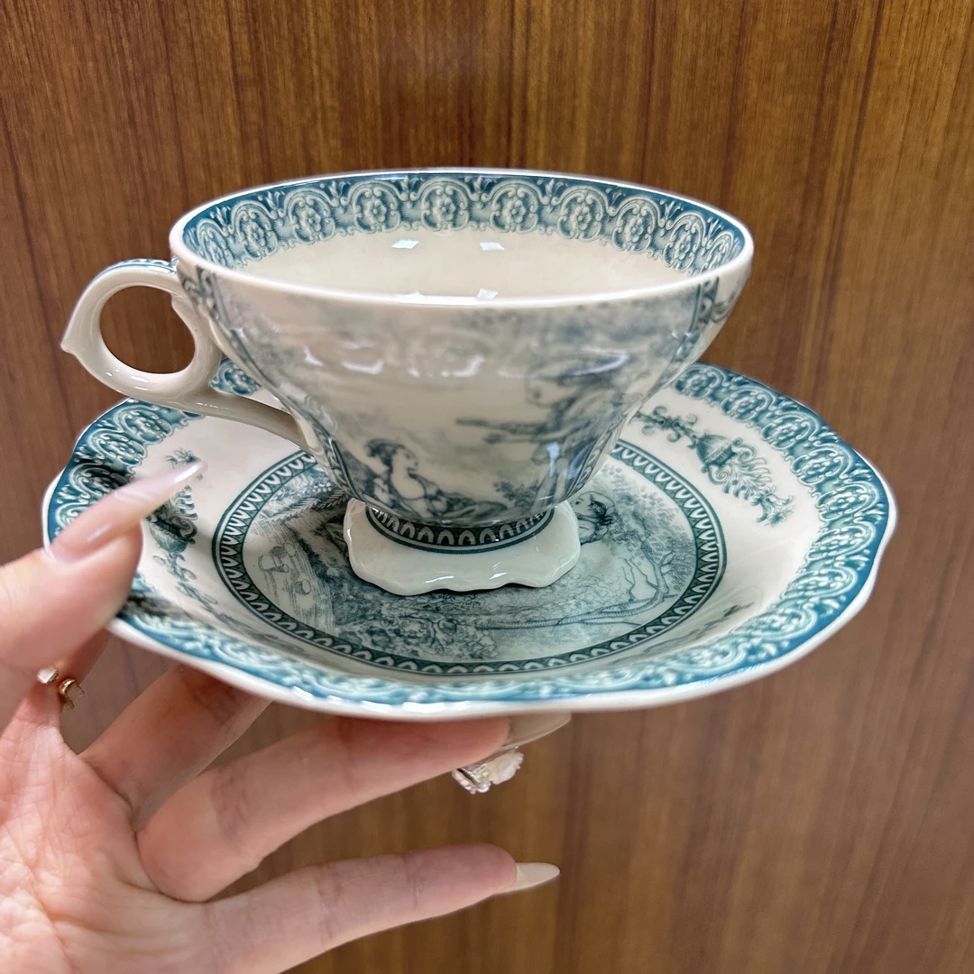 欧洲名画 cz 咖啡杯 瑕疵明显 介意甚拍