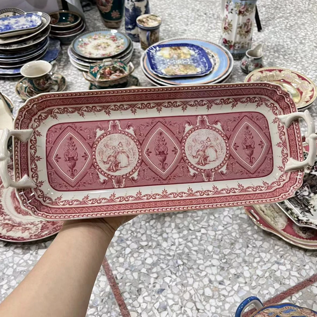 欧洲名画 cz 长双耳托盘 微瑕