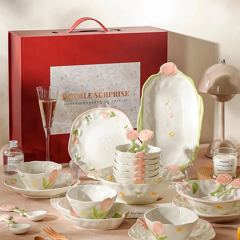 乔迁家用碗盘高颜值餐具厨具陶瓷汤碗专用陶瓷碗饭碗面新婚礼物