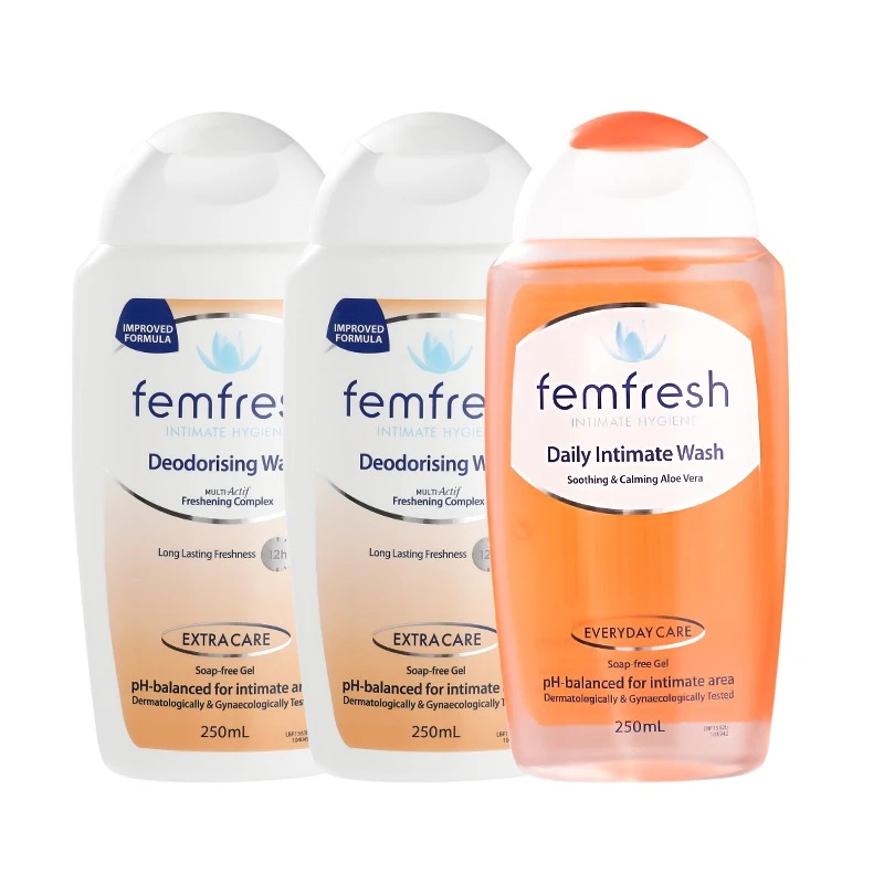 【3瓶装】英国芳芯私处洗护液沐浴露男女用Femfresh清洁液护理液