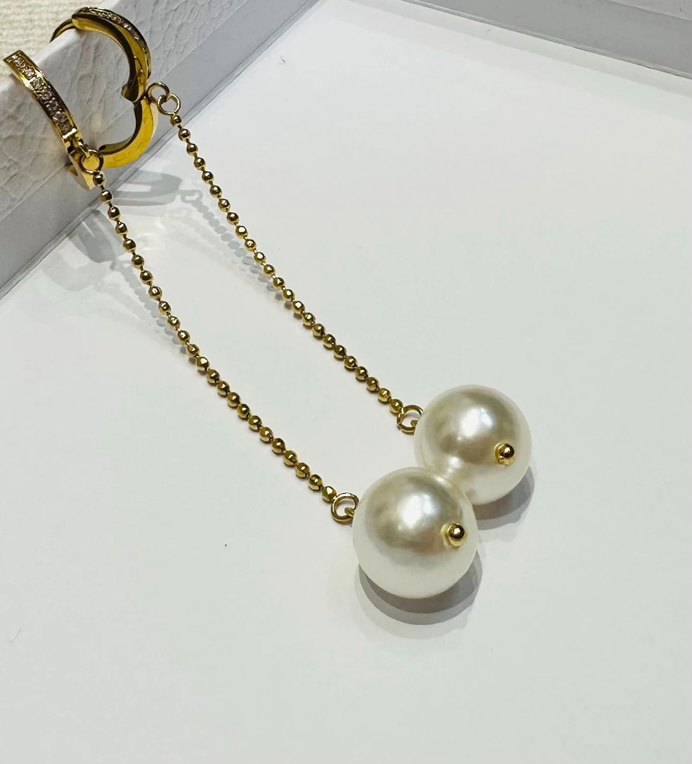 非金属树脂耳饰  【白小白精选】星河灿烂小贝珍珠耳坠9420时尚