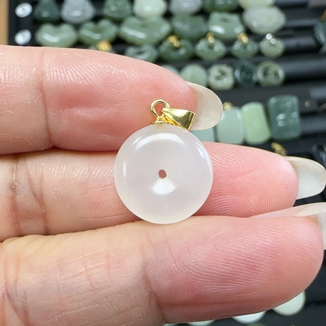 和田玉吊坠(不含链)银S925镶嵌