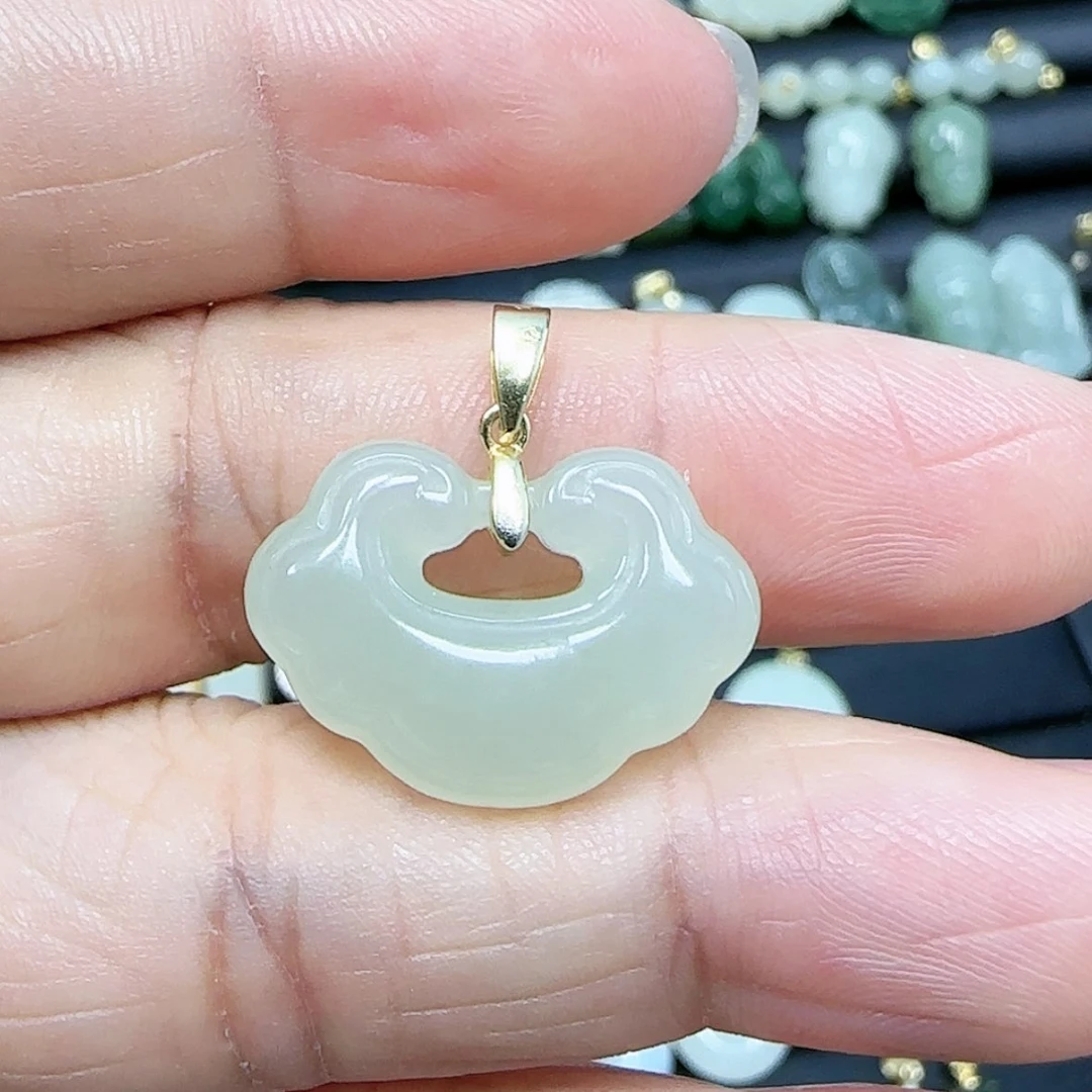 【闪购商品】和田玉吊坠(不含链)银S925镶嵌