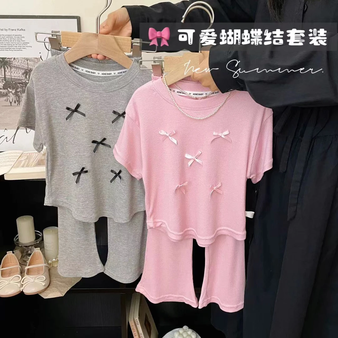 女童夏款套装2024儿童新款韩版休闲洋气炸街网红款上衣裤子两件套