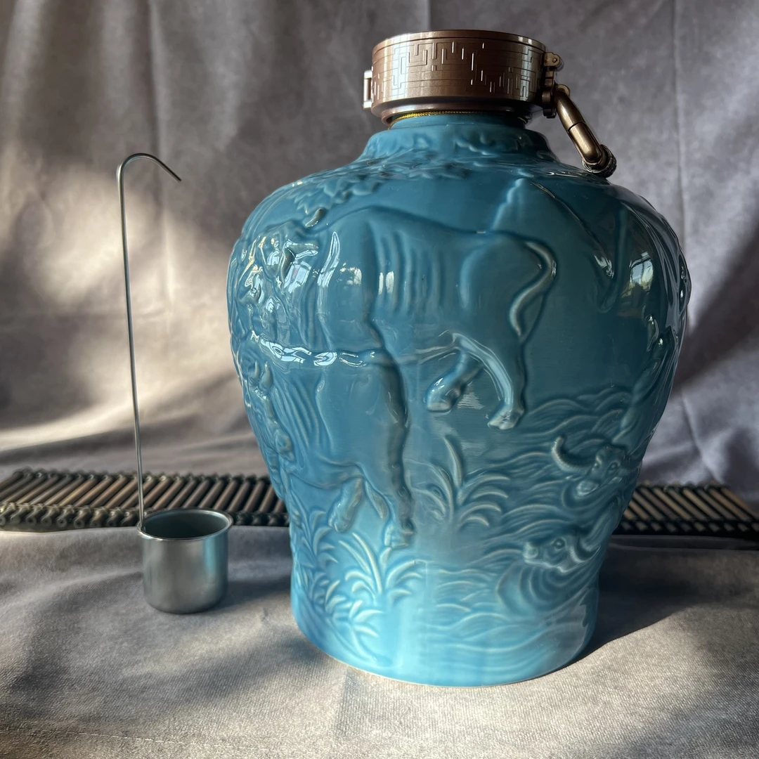 东汉年份蓝色坛装池底酒 优级浓香型白酒52度2.5L*1