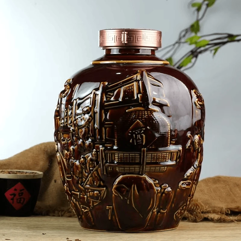 好人好梦酱色老作坊坛装优级浓香型坛装酒53度5L*1