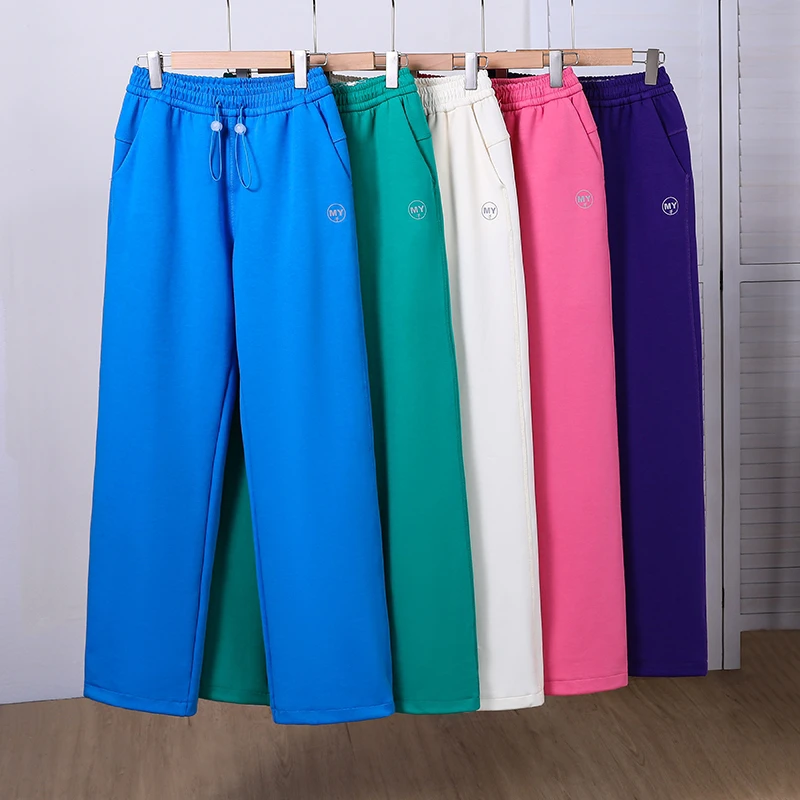 ［现货］早春曼巴棉阔腿曳舞运动长裤宽松显瘦休闲束脚跑步卫裤女