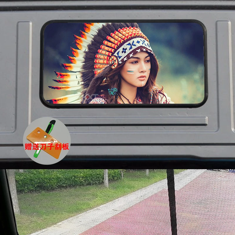 豪沃T7H大货车后窗玻璃装饰贴画 解放J7个性遮阳防晒贴纸 JH5车贴