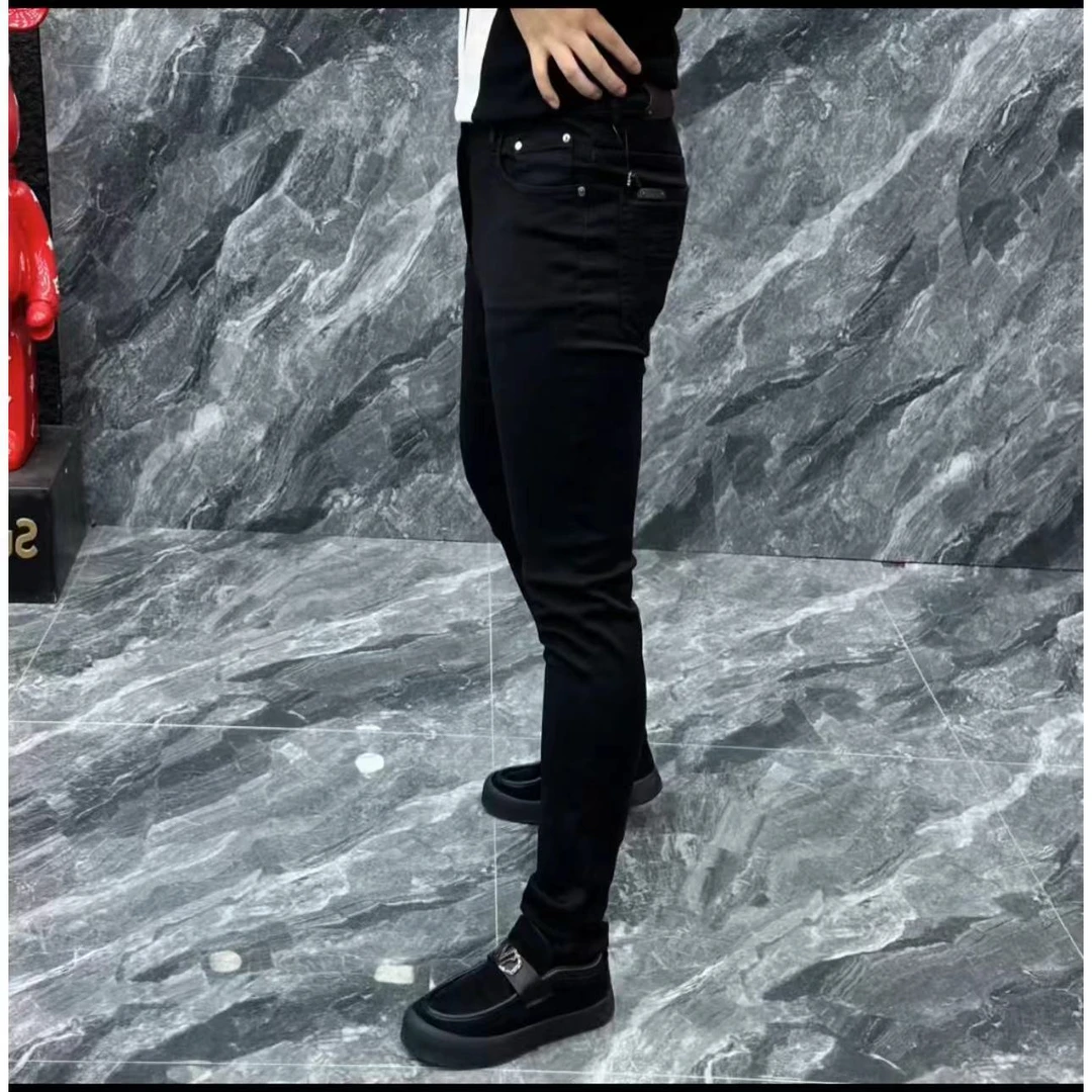 轻奢男牛仔裤子欧货男装高档时尚休闲男士修身潮流牛仔裤-9797