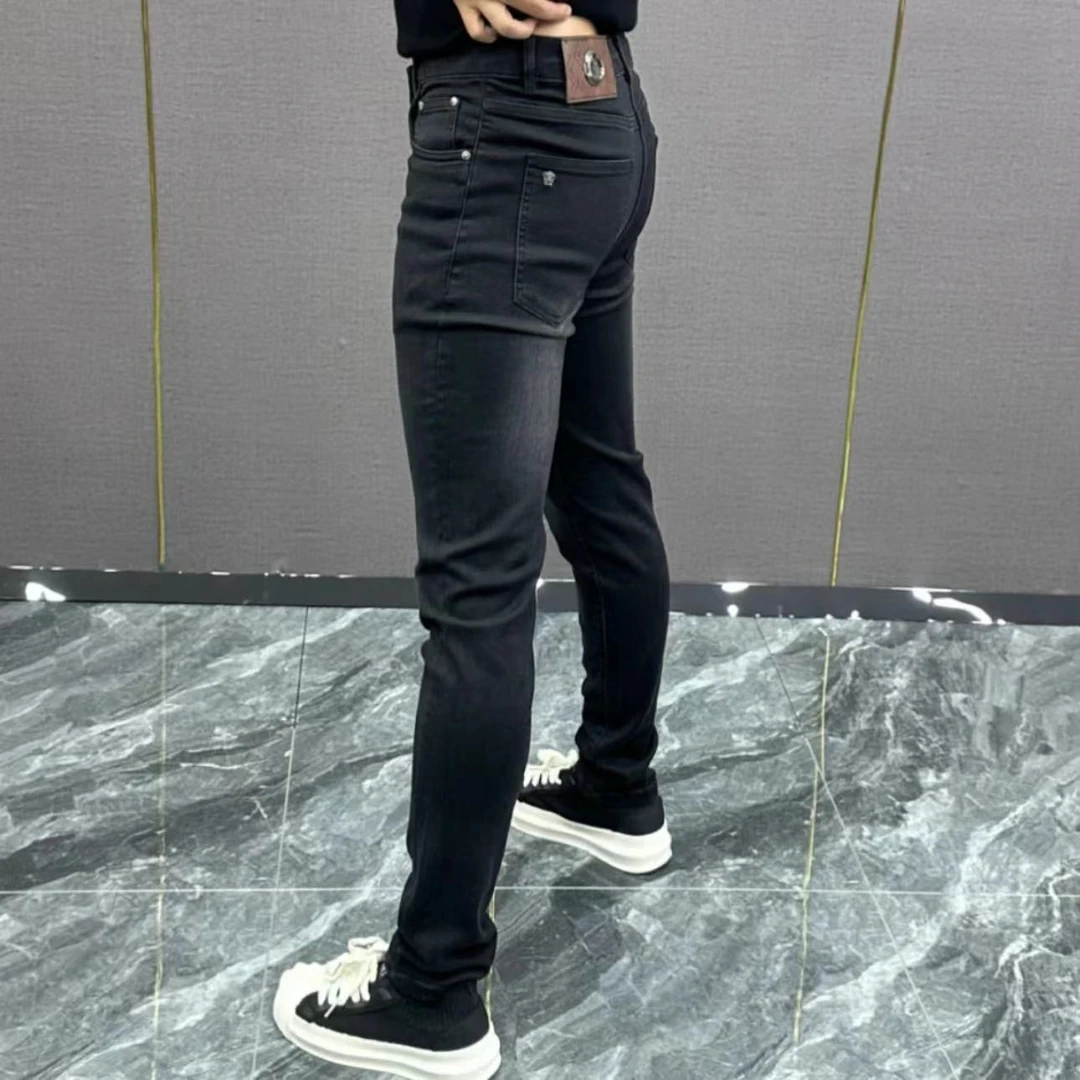 牛仔裤男士时尚修身弹力秋冬裤子休闲裤百搭潮流小脚牛仔裤-669