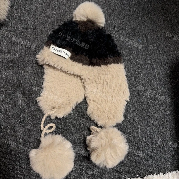 现MZ.儿童冬季亲子新款保暖毛绒护耳帽1229