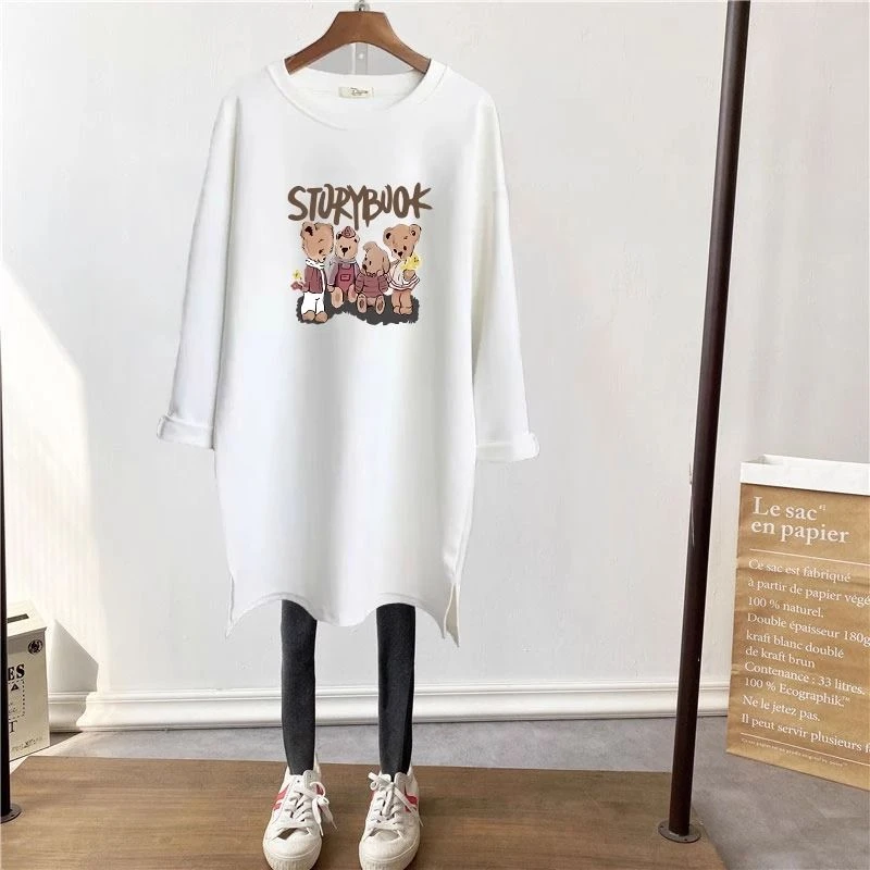 2025大码女装磨毛打底衫秋冬2025新款加厚内搭上衣中长款遮臀长袖