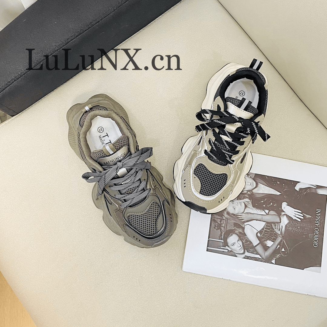 【加绒款】厚底网红老爹鞋2023新款秋冬季复古潮流韩版休闲运动鞋