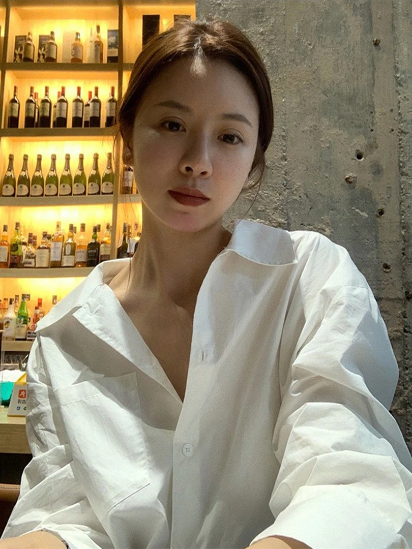 白色韩版衬衫女2025春秋新款宽松BF慵懒风长袖纯棉衬衣小众设计感