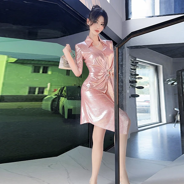 【丁达尔穿搭】2025初夏新款时尚高级感气质衬衫连衣裙气质女神范