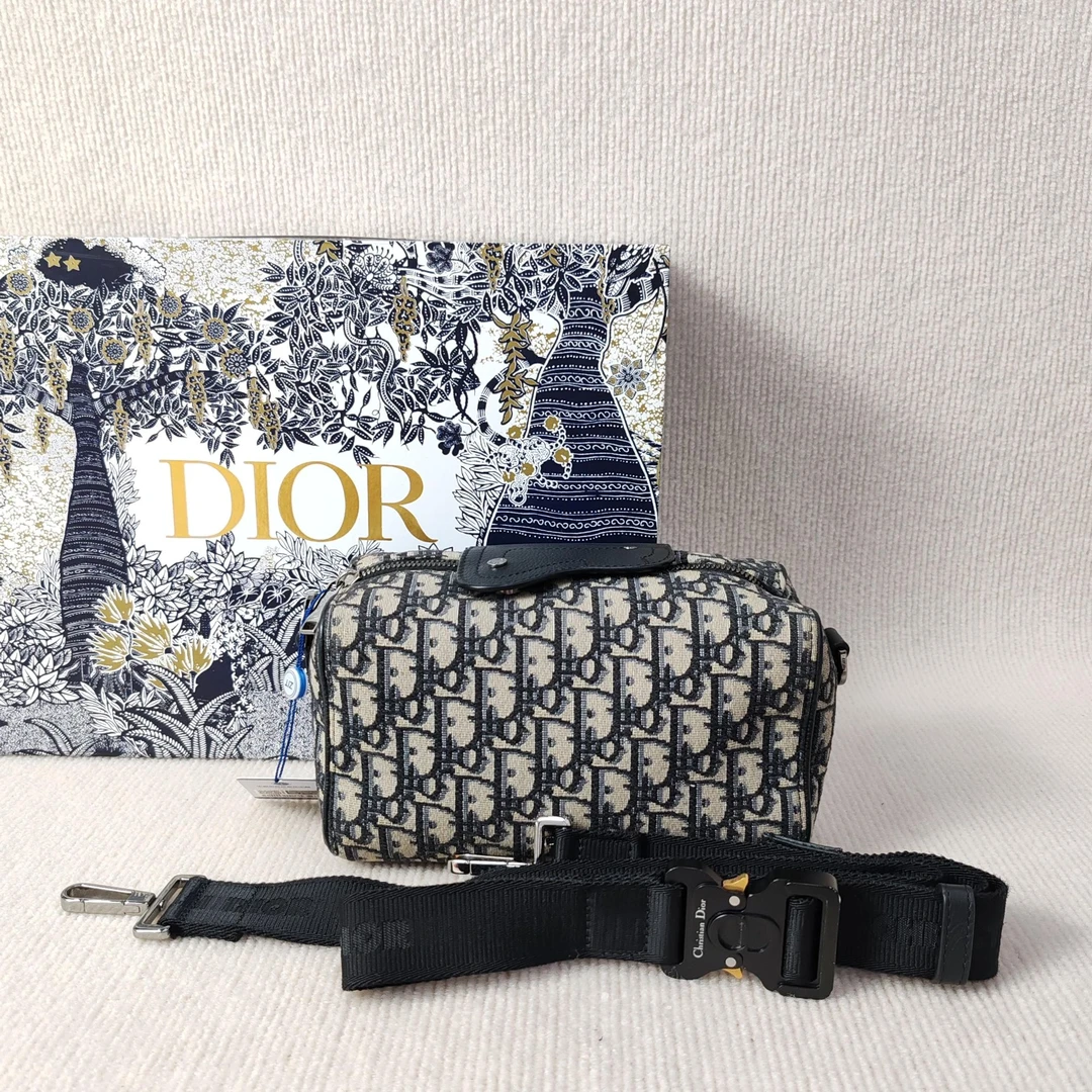 95新 DIOR/迪奥 小鱼儿/4072810/经典老花LINGOT22手袋单肩包