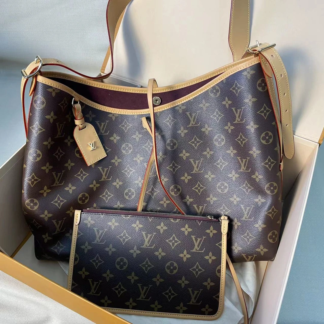 95新 LouisVuitton/路易威登 小鱼儿/H4062101/中号carryall经典