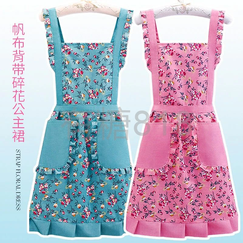 防水围裙适合年轻人的围裙洋气帆布围裙做饭家用厨房透气防污耐磨