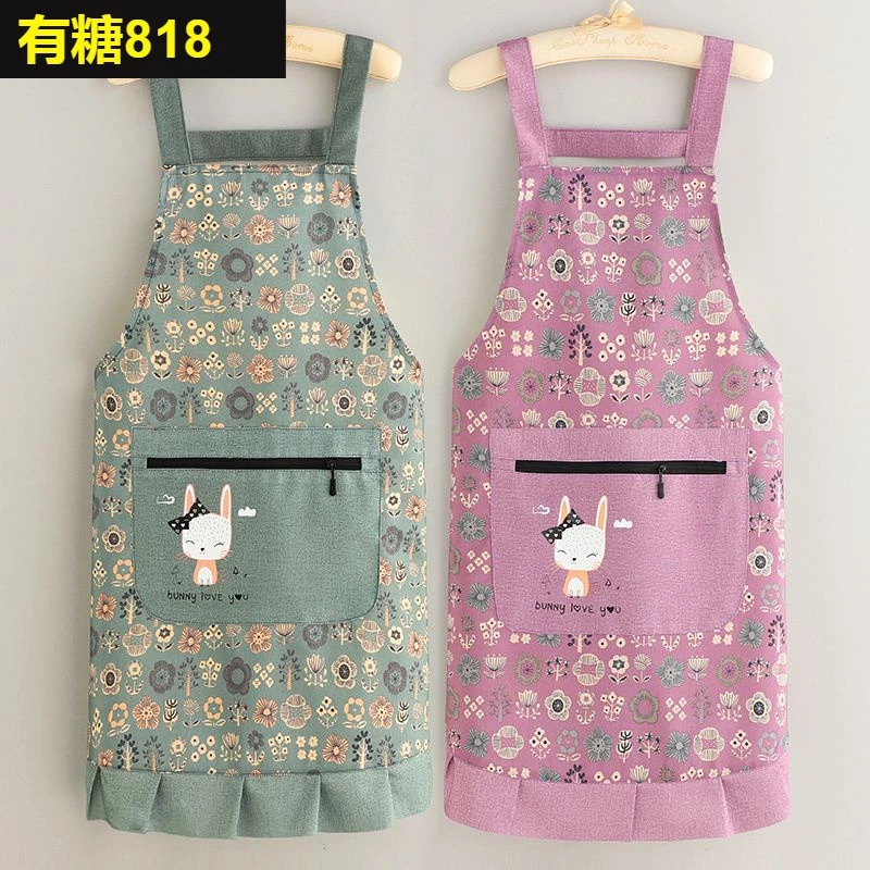 围裙厨房专用围裙厨房专用帆布透气厨房时尚做饭背带围裙家用防油