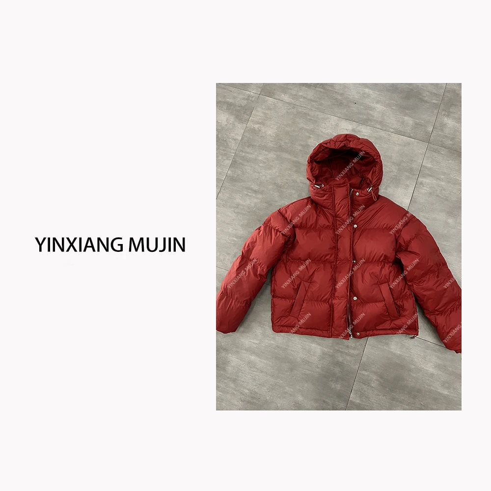 【YINXIANG MUJIN】光板鹅绒服 休闲百搭短款羽绒服冬女士连帽外套