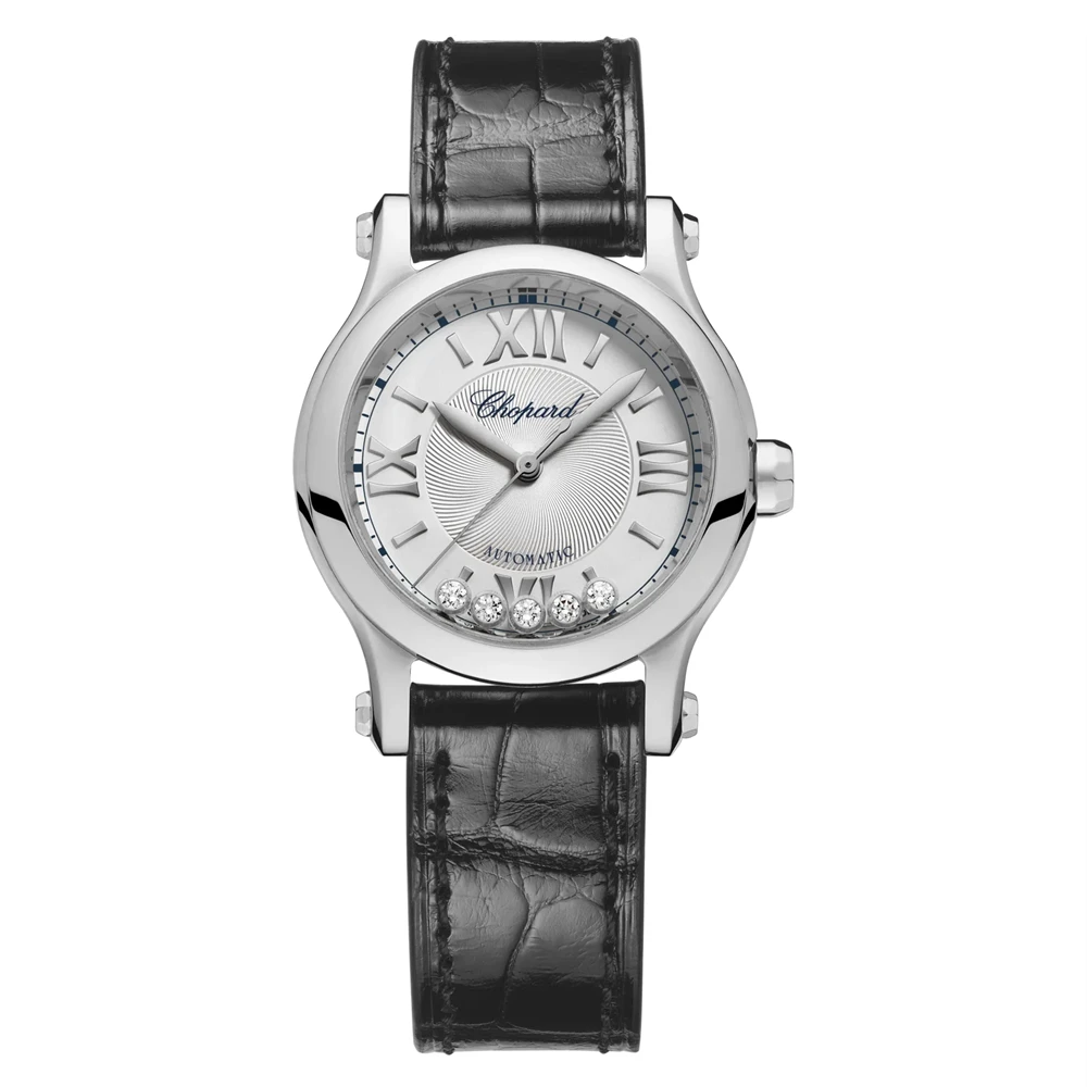 99新 Chopard/萧邦  278573-3011快乐5钻 30盘机械女表 23年全套