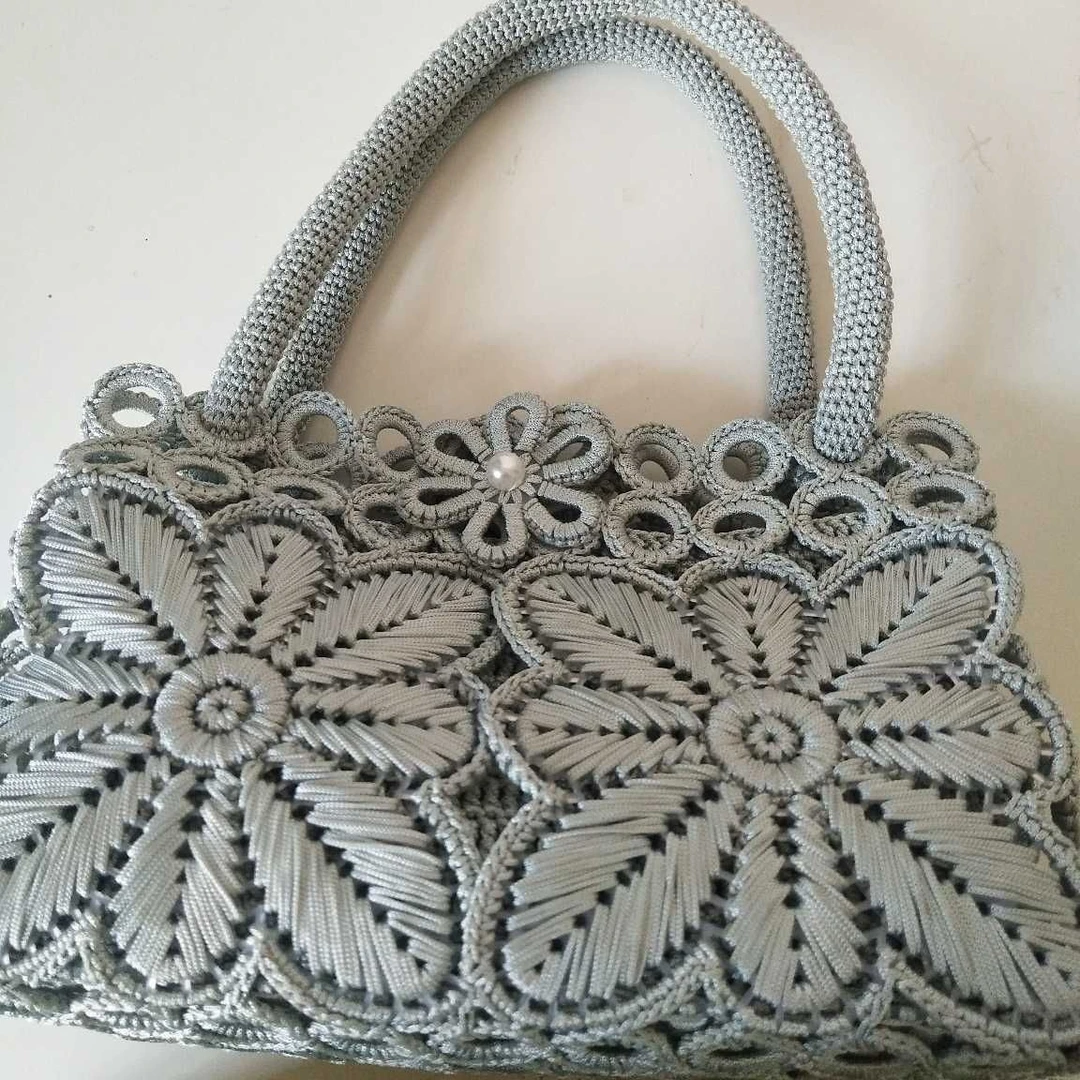 蝴蝶花手拎包时尚女士小包包手工编织材料包（非成品，要自己编织）