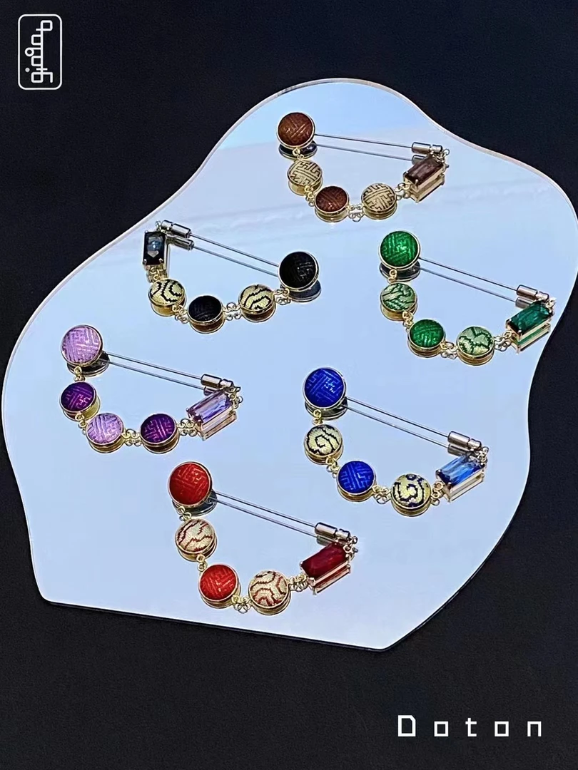 铜合金布艺胸针 Doton手工时尚百搭小众胸针