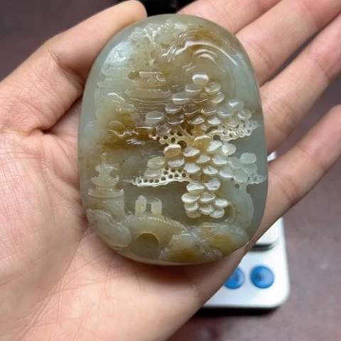 和田玉手把未镶嵌