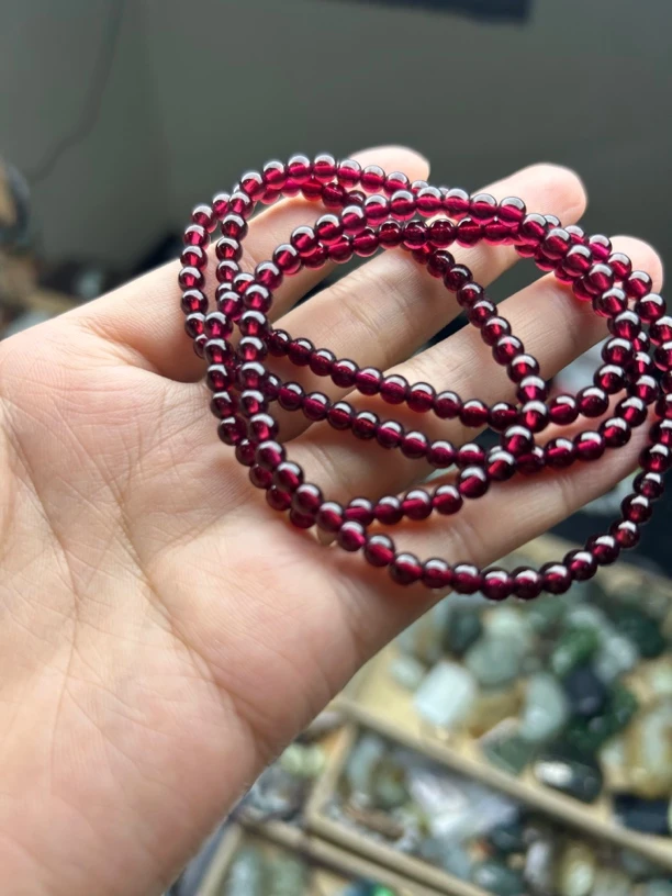 石榴石手串 多圈