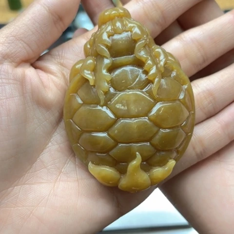 和田玉手把未镶嵌梅*2