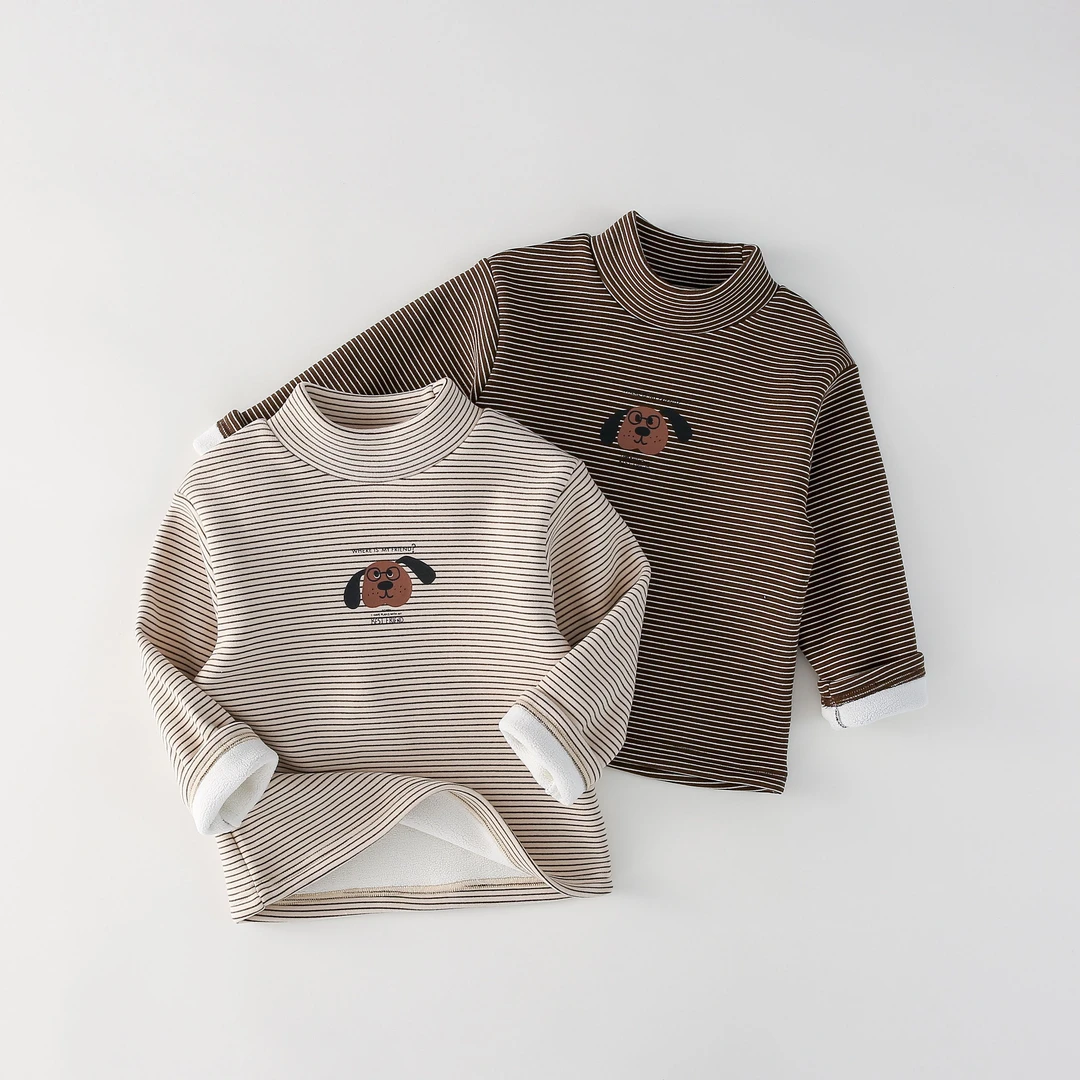 【青木】儿童深秋冬洋气加绒打底衫66596