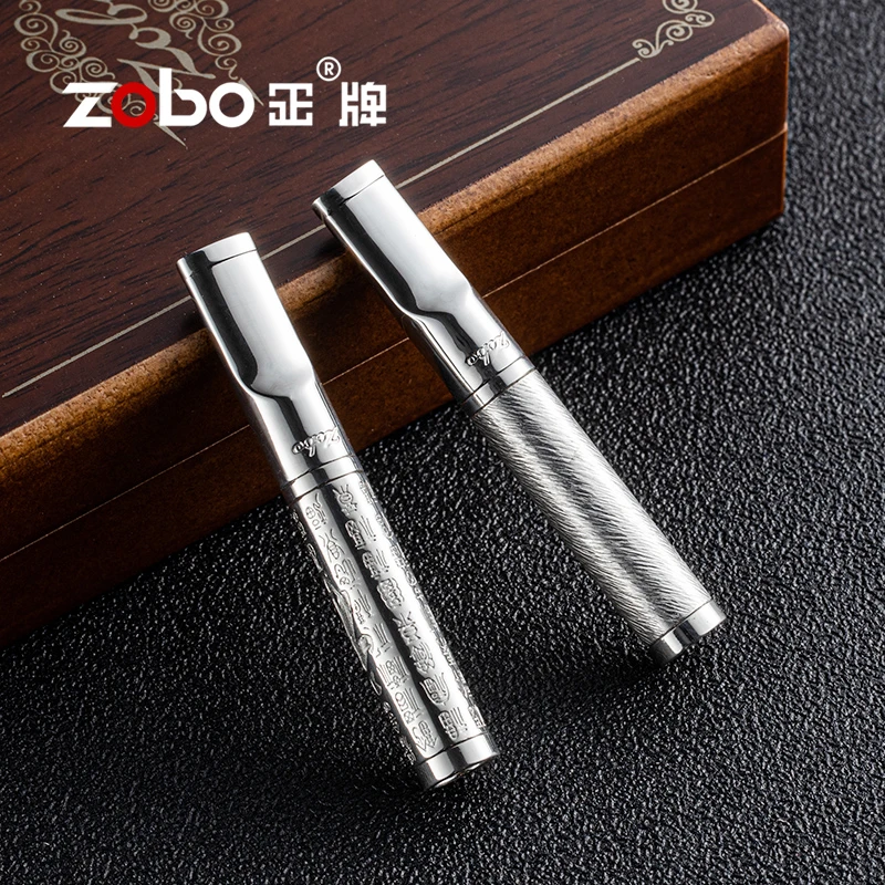 Zobo/正牌纯银烟嘴（粗中细）三用可清洗循环型微孔过滤嘴礼盒