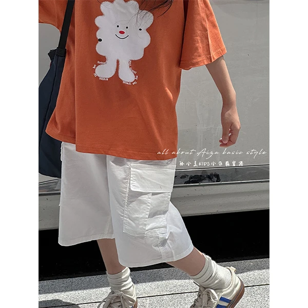 K21768韩国童装女童短裤夏裤子2025新款夏季薄款休闲宽松工装裤潮