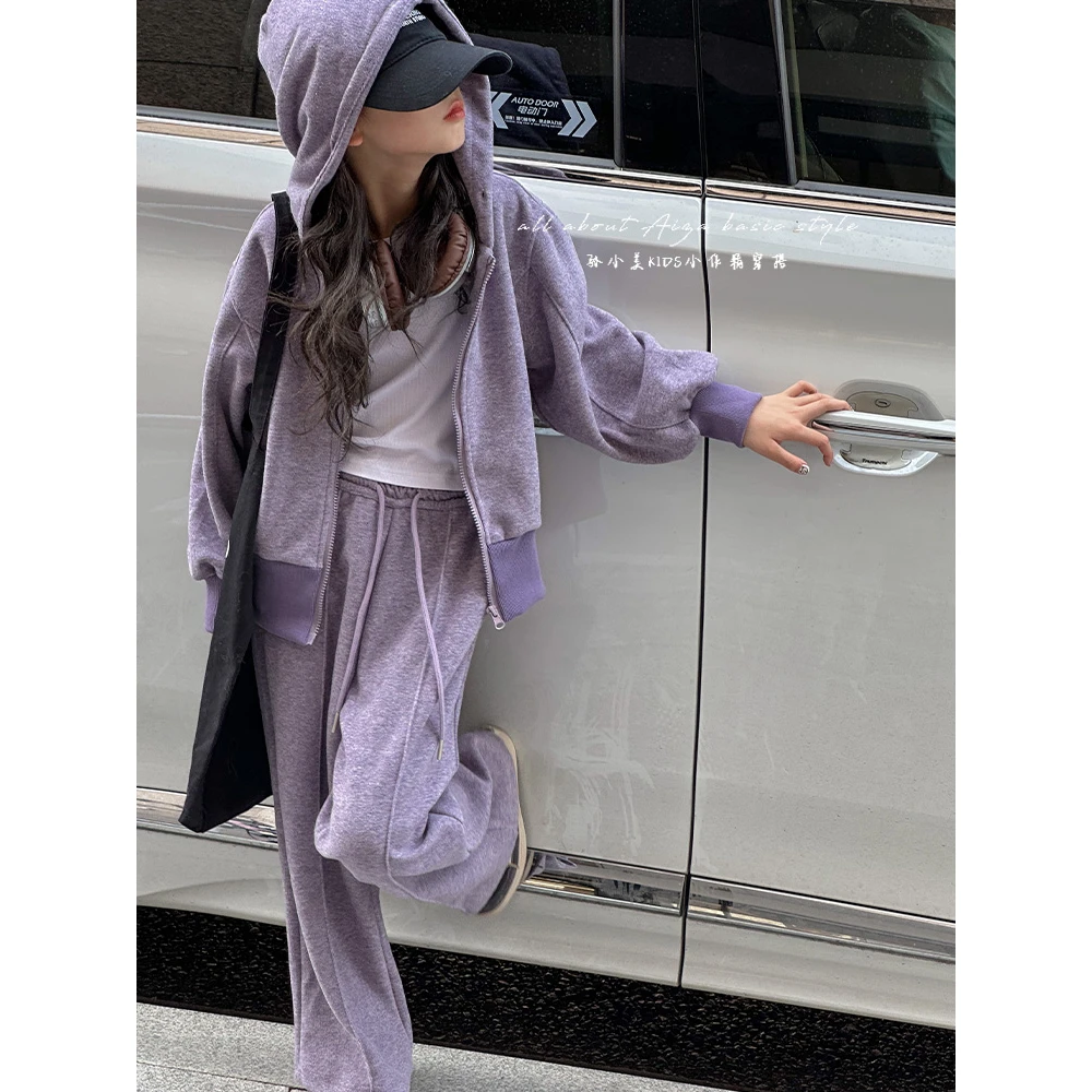 k24570韩国童装女童套装春夏儿童春秋装运动休闲女孩外套两件套