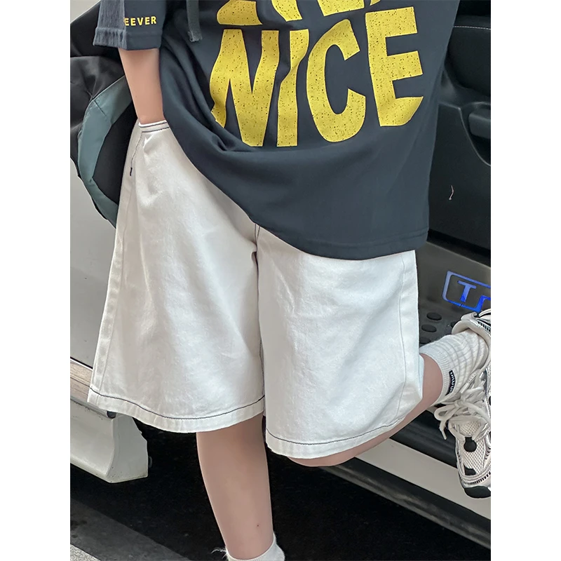 K26736明线设计女童夏季休闲短裤2025新款儿童五分裤子时髦中裤潮