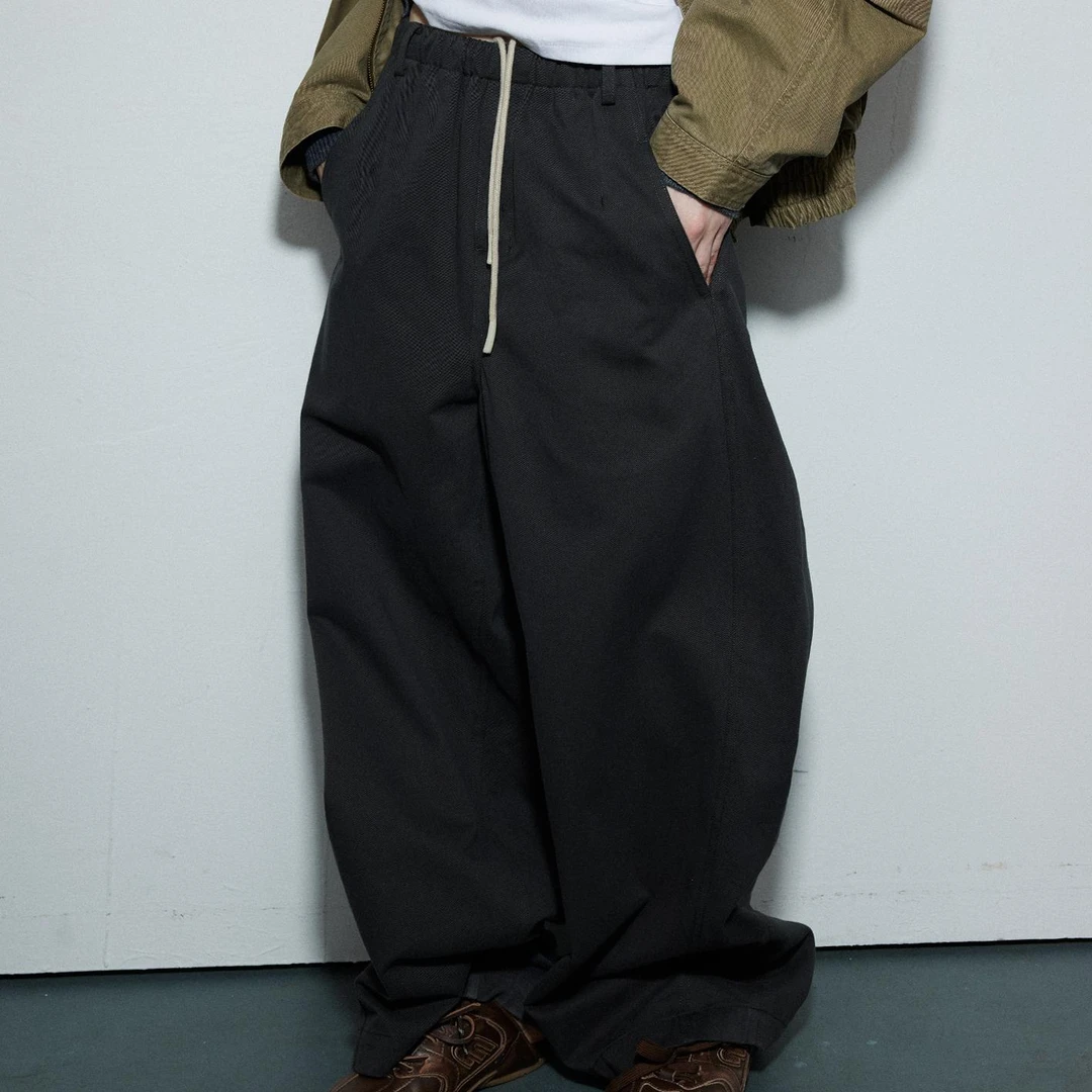 COCONUT PLAM* 天丝棉Massive Pants茧型抽绳长裤