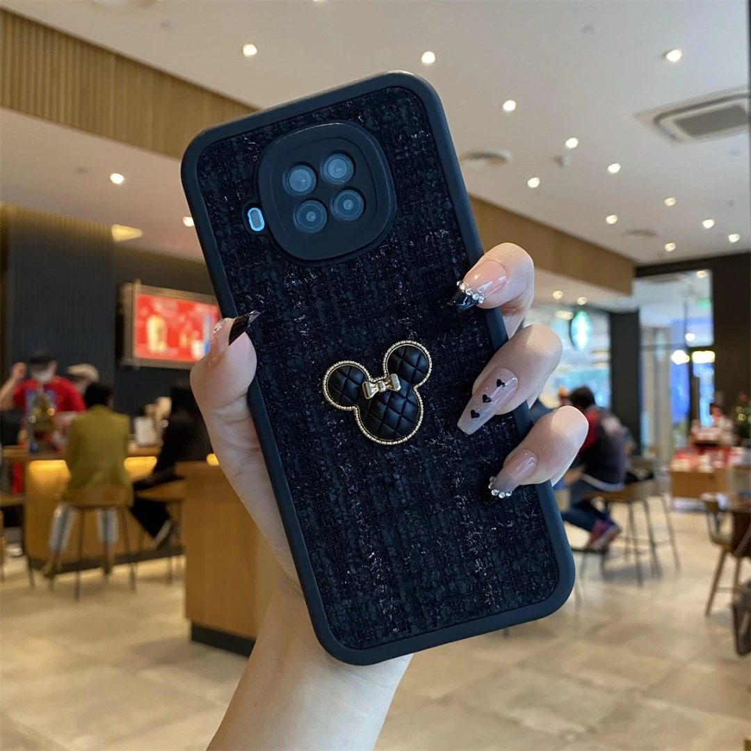 适用于红米note9pro(5G)-小胖妞针织【黑色】MN-全包防摔硅胶软壳
