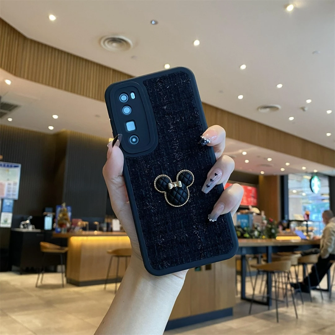 适用于华为nova7pro-小胖妞针织【黑色】MN-全包防摔硅胶软壳