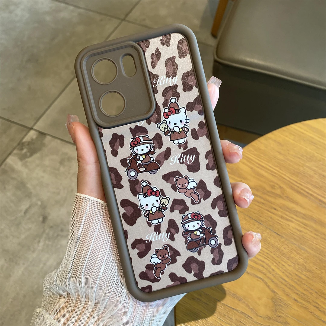 适用于OPPO K10豹纹kitty手机壳防摔个性时尚天眼阶梯不撞款创意