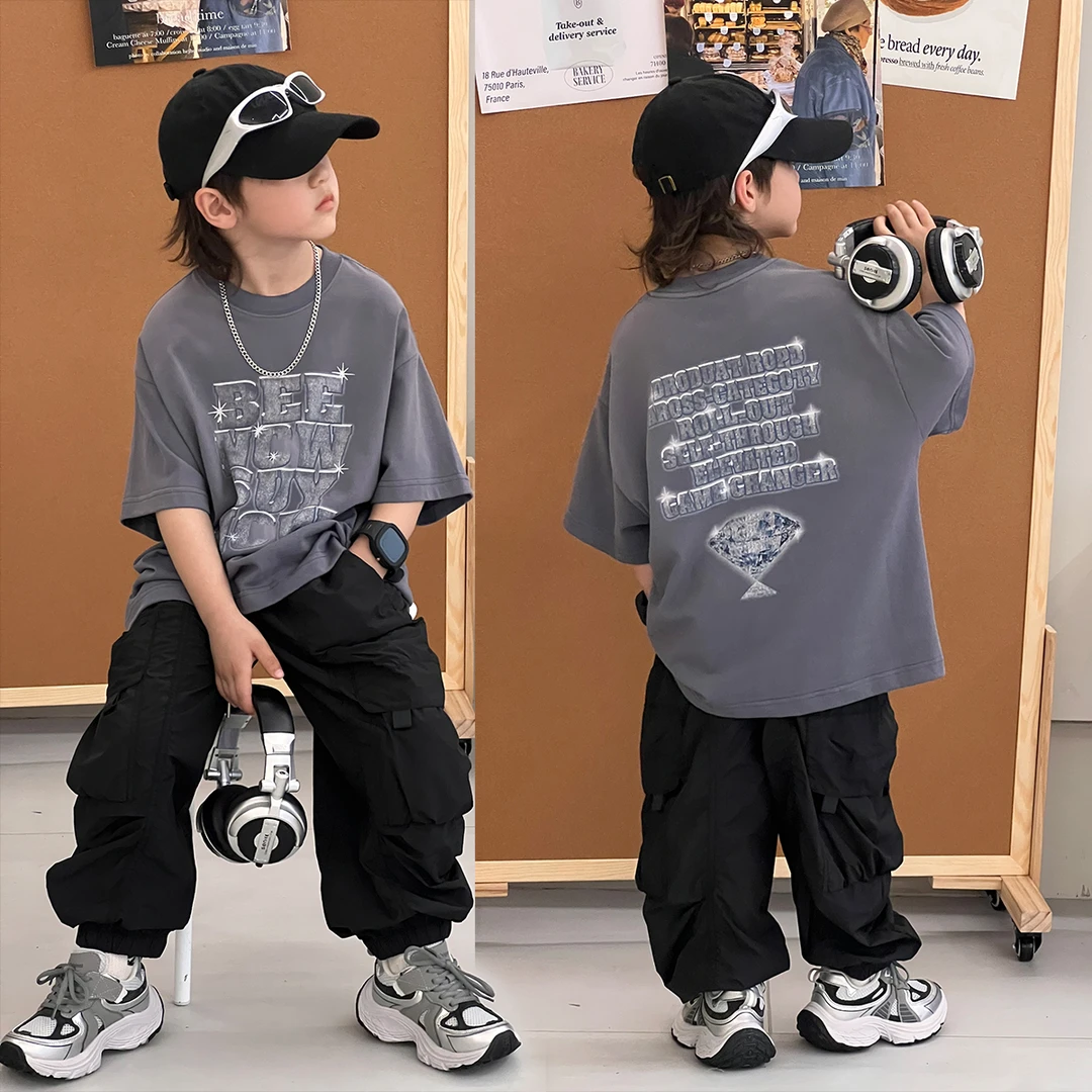 男童短袖T恤夏季新款自制中大童时尚上衣韩版儿童帅气半袖TY70773