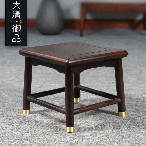 实木中式包铜小方凳家用简约小凳方形