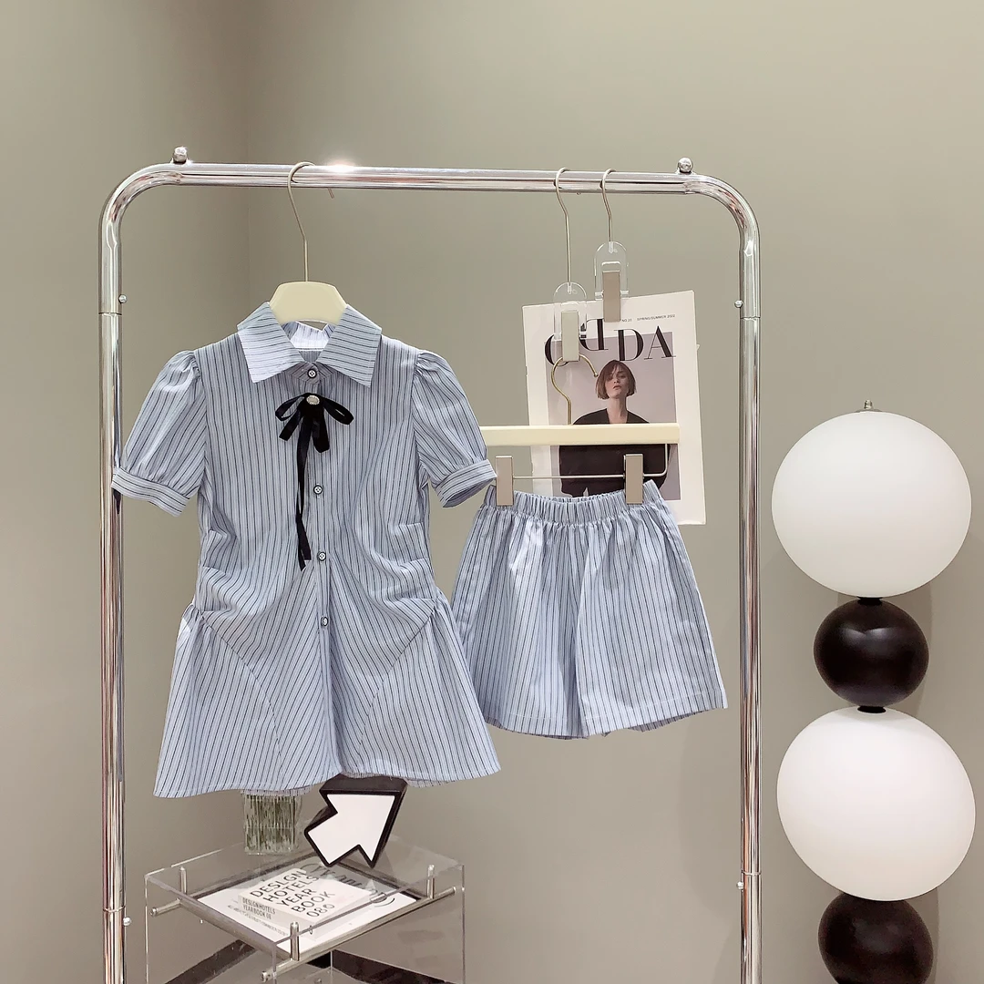 2024新款儿童时尚洋气夏季女孩短袖连衣裙—Y2343